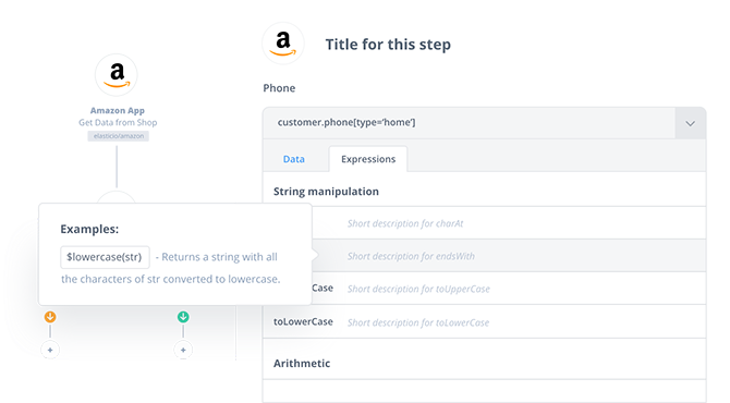 Data transformation in application integration on elastic.io Enterprise Integration Platform